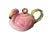 Vintage 1980s Flamingo Teapot – Trompe L’Oeil Majolica-Style Hand-Painted Ceramic Pink Flamingo Tea Pot, Whimsical Coastal...