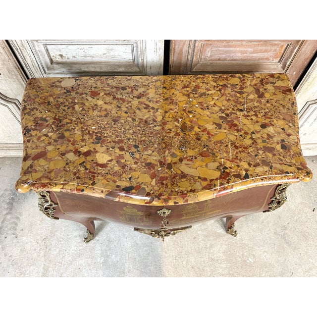 Louis XV Commode in Far Eastern Lacquer, 1890s For Sale - Image 15 of 18