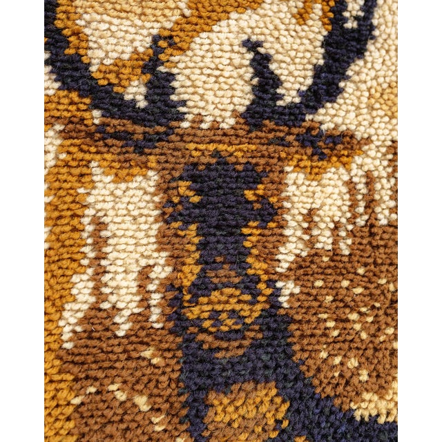 Wool Rug with Deer Motif from Ege Rya, Denmark, 1960s For Sale - Image 4 of 5