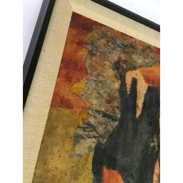 Abstract Expressionism Abstract Expressionist Collage by Shirley Bleviss For Sale - Image 3 of 4