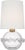 Modern AERIN by Visual Comfort Signature Breslin 16" Cordless Accent Lamp in Clear Glass with Linen Shade For Sale - Image 3 of 3