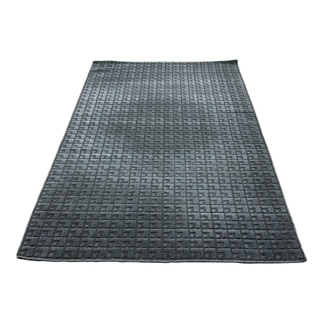 5ft X 8ft Room & Board Modo Ink Wool Rug For Sale