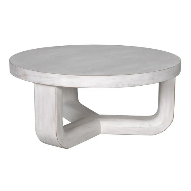Mid-Century Modern NOIR Joel Coffee Table, White Wash For Sale - Image 3 of 4