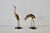 Vintage Mid-Century Mantle Size Sculptural Brass Cranes Herons Water Fowl-a Pair For Sale In Miami - Image 6 of 14