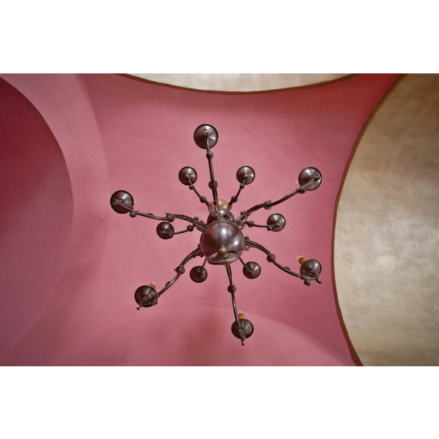 Metal Large Dutch 12-Arm Chandelier, 1890s For Sale - Image 7 of 11
