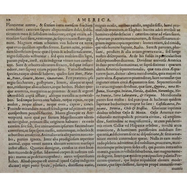 North & South America: A 17th Century Hand-Colored Map by Jansson & Goos, 1628 For Sale - Image 9 of 9
