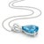 Contemporary Royal Blue Topaz Pear Cut Pendant, 925 Silver Blue Gemstone Statement Pendant For Sale - Image 3 of 3