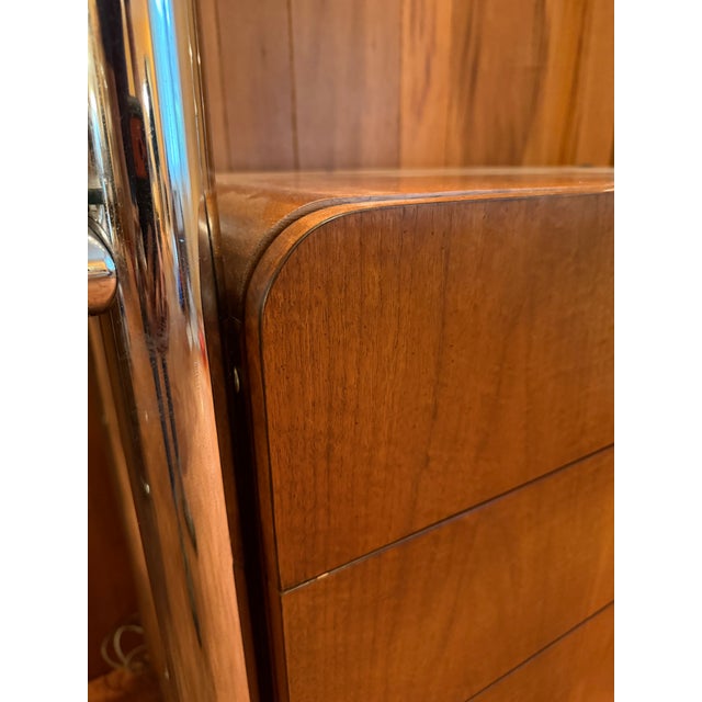 Founders Walnut, Chrome and Glass Shelving Unit, Jack Cartwright For Sale - Image 10 of 15