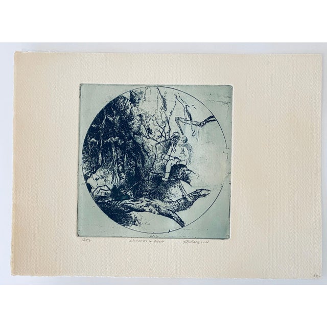 Robert A. Birmelin, Chinese Man In Tree, American Modernist Abstract Etching For Sale In Miami - Image 6 of 6