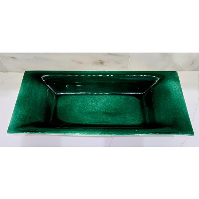 Mid-Century Modern Walter Wilson Pasadena California Pottery Tray #510 — Signed MCM Mid-Century Studio Ceramic Dish For Sale - Image 3 of 10