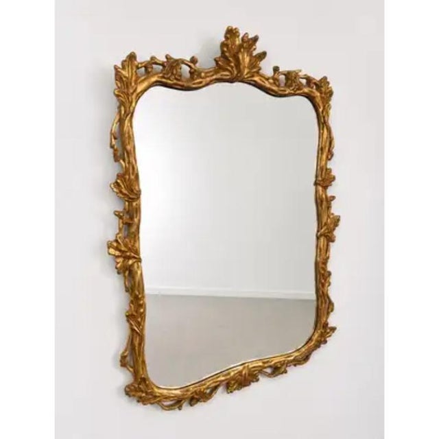 Hollywood Regency Style Maitland Smith Gilt Oak Leaves Rectangular Wall Mirror This spectacular Hollywood Regency style...