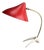 Red Table Lamp with White Crows Foot by Cosack, Germany, 1950s For Sale