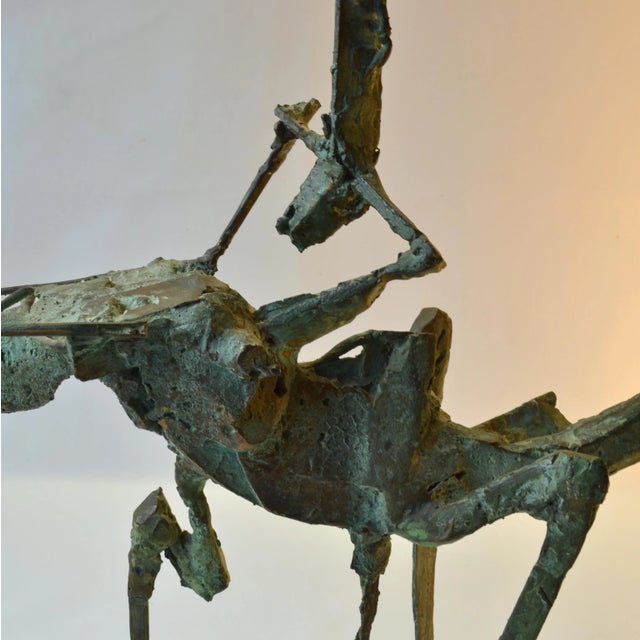 Brutalist Brutalist Bronze Sculpture of Acrobat on Horse by Dutch Artist Jacobs For Sale - Image 3 of 10