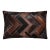 Luxury Brown Cowhide Leather Throw Pillow 16x24 | Handmade Geometric Designer Lumbar Cushion For Sale
