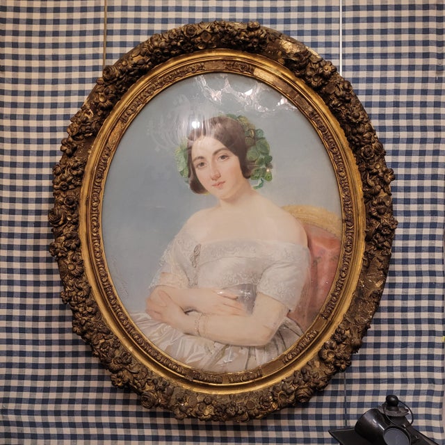 Edmond Jewrin, Portrait of a Young Nobleman, 1843, Pastel on Paper For Sale - Image 6 of 18