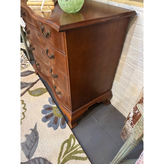 20th Century Vintage Eldred Wheeler Cherry Wood Serpentine Chest For Sale - Image 9 of 9