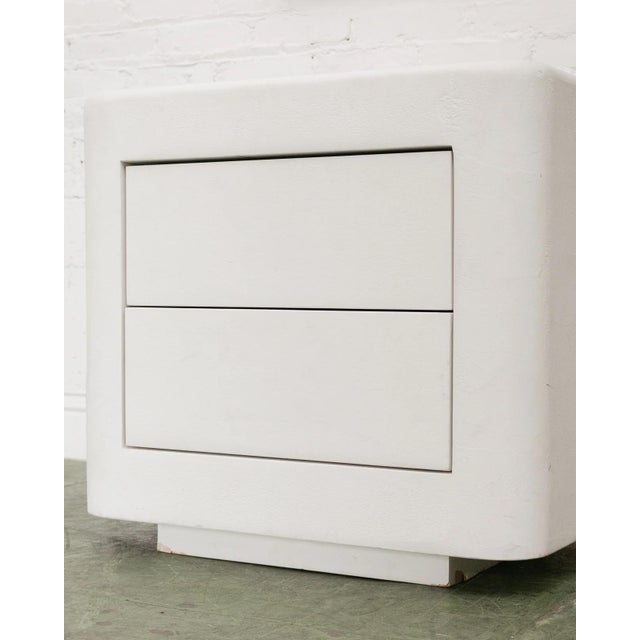 Postmodern 1980s Stucco Post Modern Nightstand For Sale - Image 3 of 9