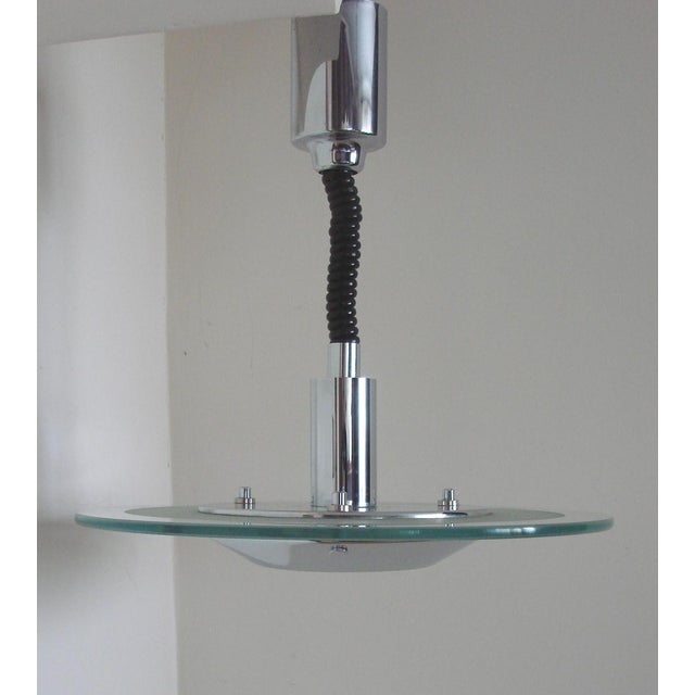 Helestra Pendant Lamp in Chrome and Glass, Germany, 1970s For Sale - Image 4 of 12