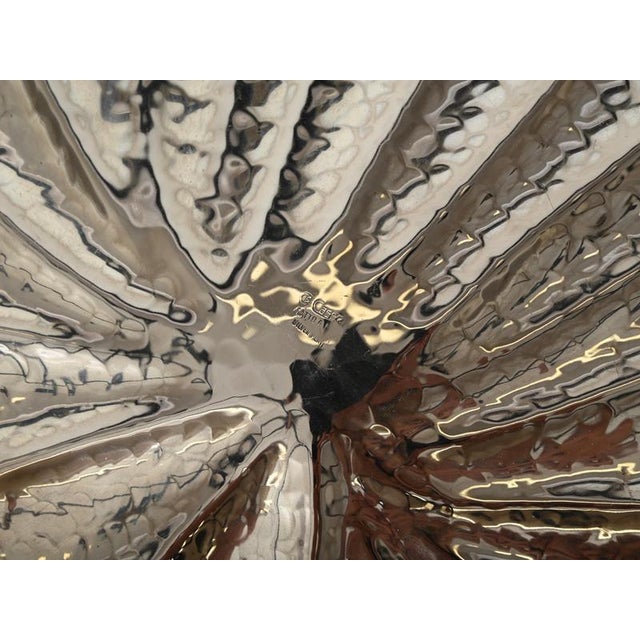 1970s Large Handmade Hammered Silver Centerpiece Bowl attributed to Renzo Cassetti, Italy, 1970s For Sale - Image 5 of 14
