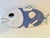 Mid 20th Century Handmade Coastal Ceramic Fish Wall Plaque | Blue & White Textured Pottery Sculpture For Sale - Image 4 of 9