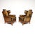 Vintage Leather Wing Back Chairs, 1920s, Set of 2 For Sale - Image 3 of 11