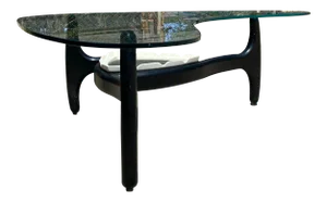 Adrian Pearsall Plantar Coffee Table With Boomerang Shaped Glass Top
