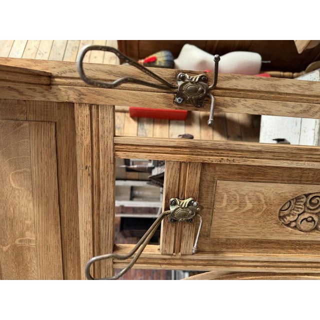 Early 20th Century Oak Entrance Hall Rack For Sale - Image 6 of 12