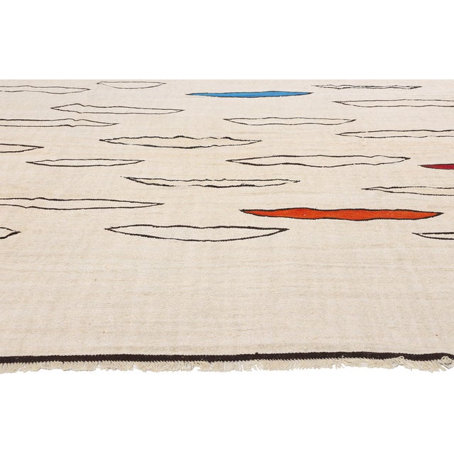 Le Corbusier Vintage Turkish Kilim Rug - 10'10 X 13'10 For Sale - Image 4 of 9
