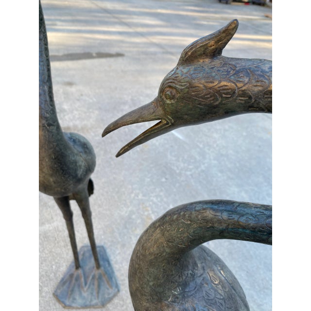 Pair of 1970s Large Metal Standing Birds For Sale In Atlanta - Image 6 of 13