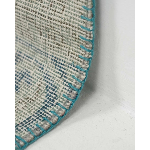 Textile Vintage Beige Patchwork Turkish Runner Rug - Handwoven Boho Carpet For Sale - Image 7 of 11