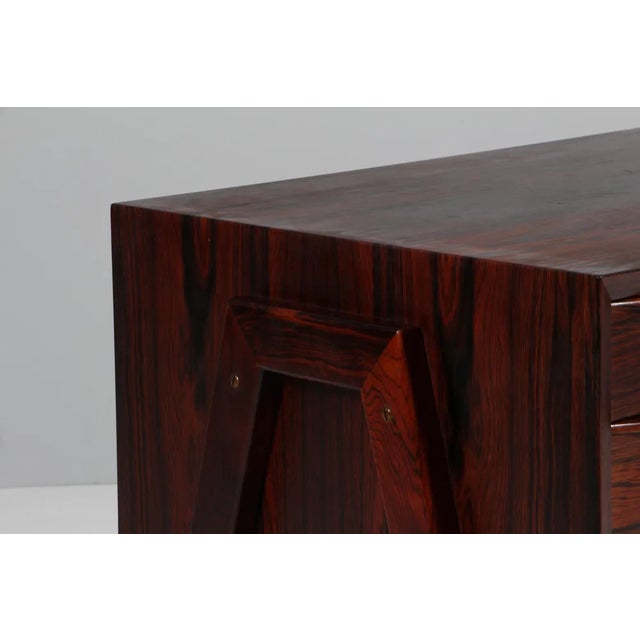 Rosewood Sewing Nest attributed to Erling Torvits, 1960s For Sale - Image 6 of 11