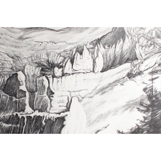 Art Deco Antique Original Limited Edition Etching Signed by Artist Adele Watson Titled "Bryce Canyon" 1873 - 1947 For Sale - Image 3 of 8
