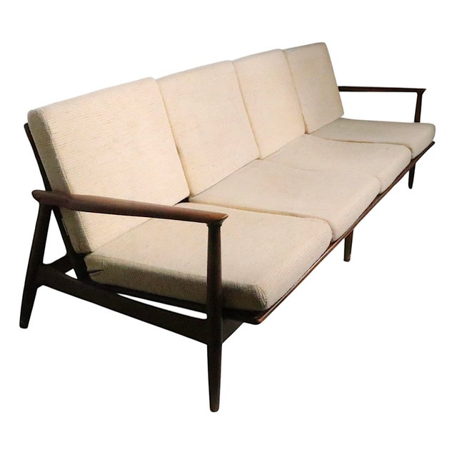 Large Mid Century Danish Modern Style Sofa For Sale - Image 9 of 17
