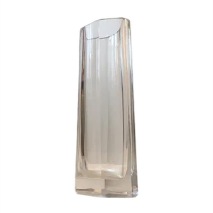 Octagonal Faceted Crystal Vase, 1960s