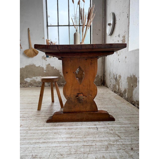 Monastery-Style Pine Farmhouse Table, 1950s For Sale - Image 17 of 18