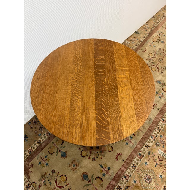 Stickley Mission Collection Round End Table For Sale - Image 9 of 12