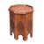 Wood Asian Octagon Floral Relief Carving Side Table Stand For Sale - Image 7 of 8