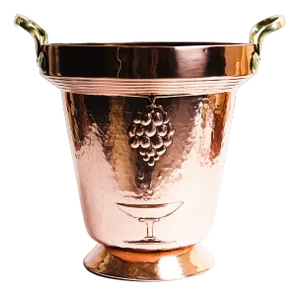Copper and Brass Champagne Cooler, Vienna, Austria, 1930s