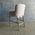 Metal Kate Slip Covered Counter Stool -Ticking 100% Linen With Raw Brass Foot Rail For Sale - Image 7 of 11