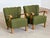 Scandinavian Modern Lounge Chairs in Green Wool, 1940s, Set of 2 For Sale - Image 10 of 10