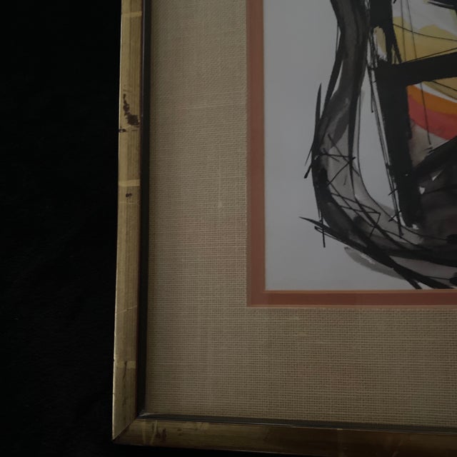 Signed Watercolor and Ink Drawing of a Cat by Maria Von Kohler. For Sale - Image 10 of 12