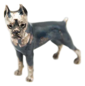 Miniature Boxer Dog in Nickel Silver