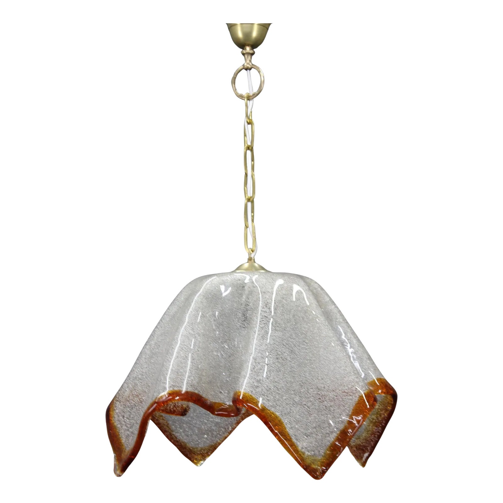 Large Murano Glass Pendant Light, Italy, 1980s | Chairish