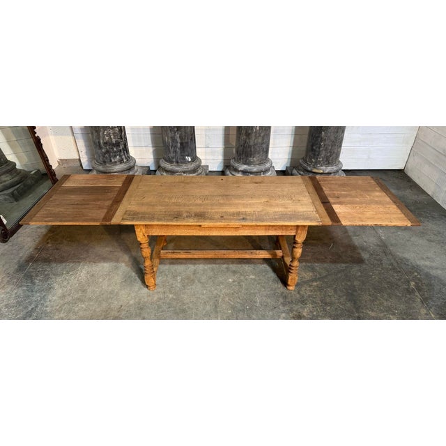Oak Farmhouse Dining Table, 1920s For Sale - Image 9 of 18