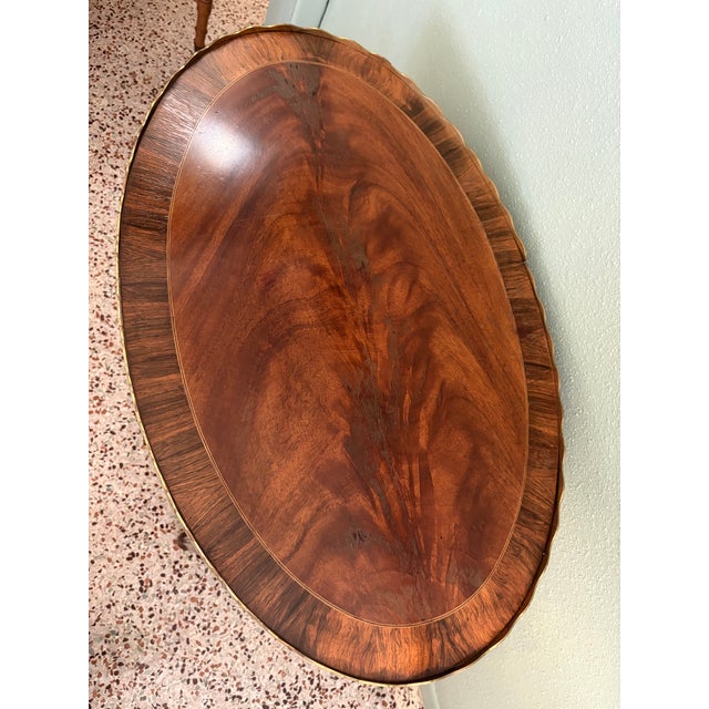 Baker Furniture Stately Homes Collection Oval Mahogany Side Table — Blenheim Palace, Sir Humphrey Wakefield For Sale In Tampa - Image 6 of 6