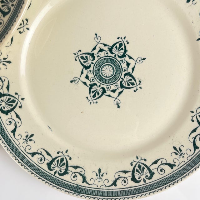 Antique Admiral Ironstone Dessert Plates from Creil & Montereau, 1890s, Set of 8 For Sale - Image 10 of 15