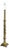 Heavy Brass Triple-Helix Floor Lamp Manner of Chapman For Sale