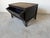 Vintage Chinoiserie Black Lacquered Bamboo Vanity Dressing Table With Mirror, Side Cabinets & Wicker Bench For Sale In Miami - Image 6 of 17