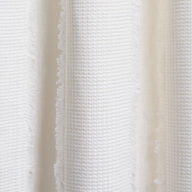 Sample - Schumacher Tulum Casement Fabric in Ivory For Sale In Charlotte - Image 6 of 6