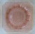 Your table will be pretty in pink! Set of five vintage pink floral depression pressed glass dessert plates in the Adam...